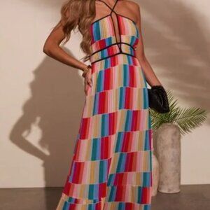 Fate Pleated Maxi Dress